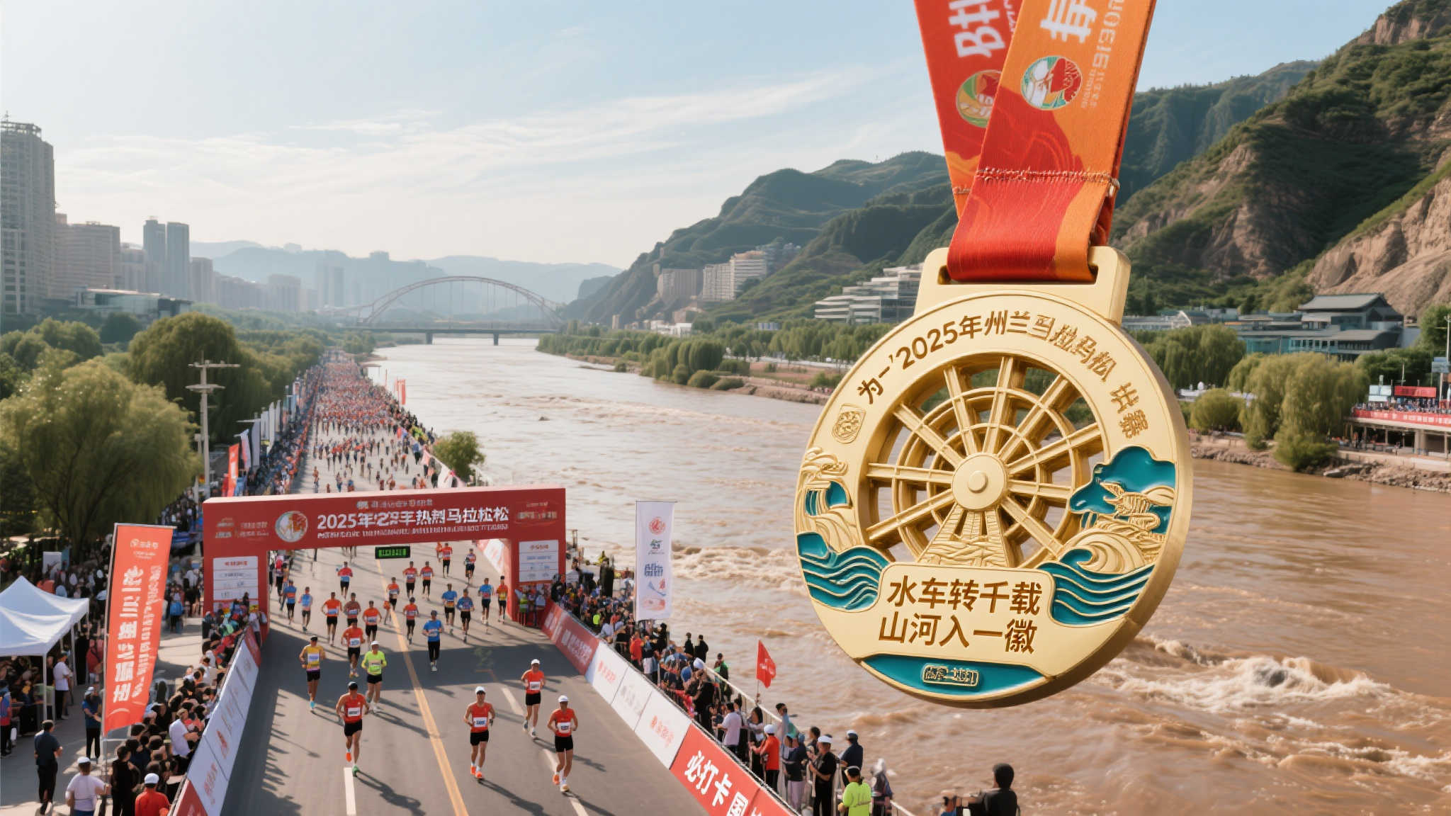 快来看!2025兰马完赛奖牌美出新高度,水车千年转,山河凝一徽! 快来看!2025兰马完赛奖牌美出新高度,水车千年转,山河凝一徽!